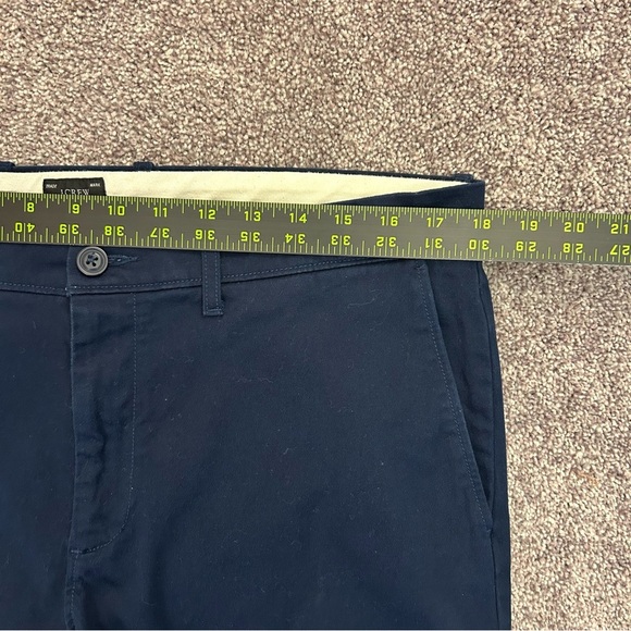 J. Crew Men's Chino Pants Size 34 x 30 Navy Blue Stretch Mid Rise Pockets GUC - Picture 8 of 14